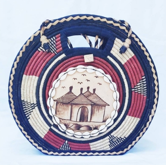 Wicker Round Rattan Bag - Picture 1 of 3